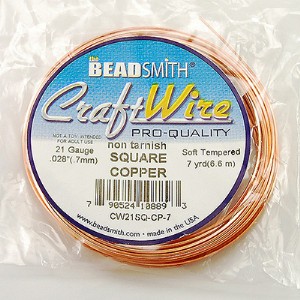 BEADSMITH 紅銅色方線 21G